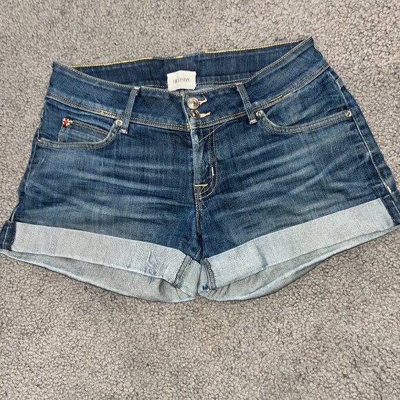 Vintage Y2K HUDSON CROXLEY MID THIGH SHORT - STEEL - Shade A - EUC - Size 25 - Picture 1 of 15